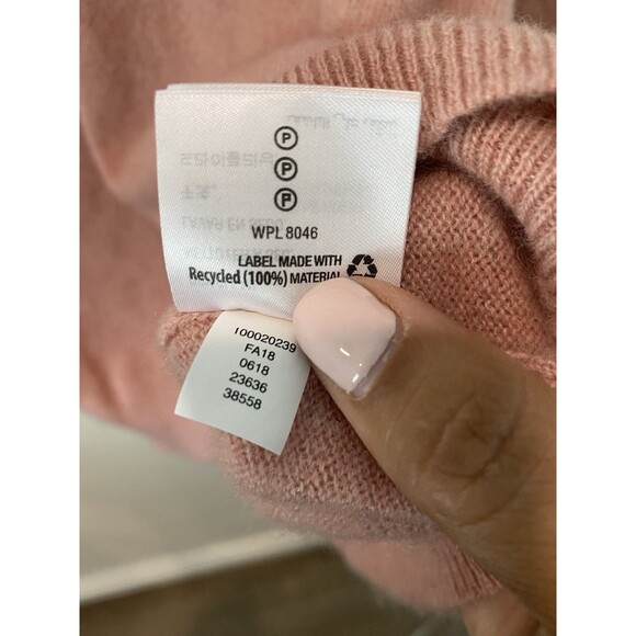 Charter Club 100% cashmere Luxury Soft Pink V-Neck Sweater Sz XL - Picture 5 of 12